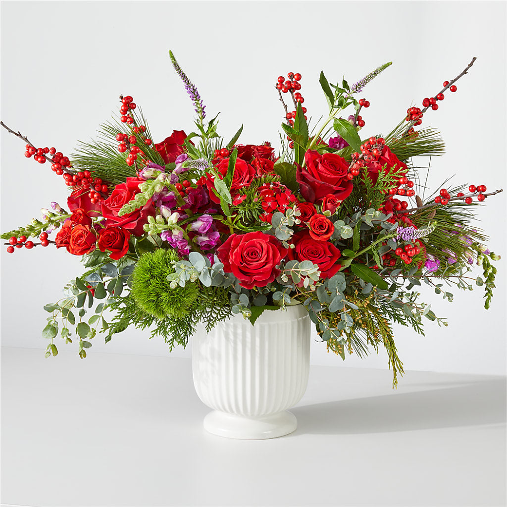 Big Red Bow Bouquet – Fairfield Florist, Fairfield CT