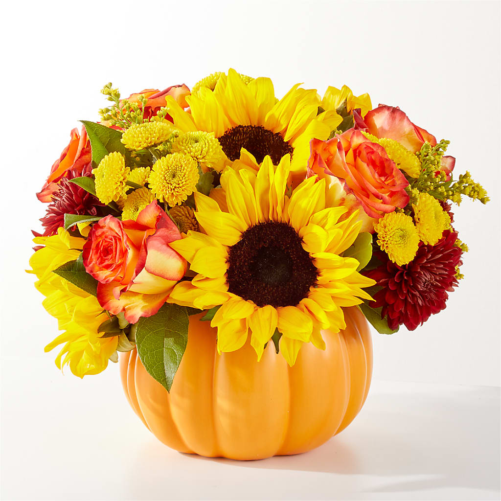 Golden Gourd Pumpkin Bouquet – Fairfield Florist, Fairfield CT
