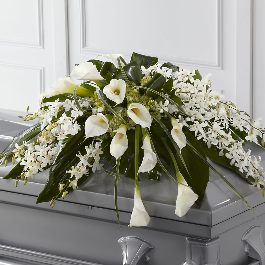 Angel Wings Casket Spray – Fairfield Florist, Fairfield CT