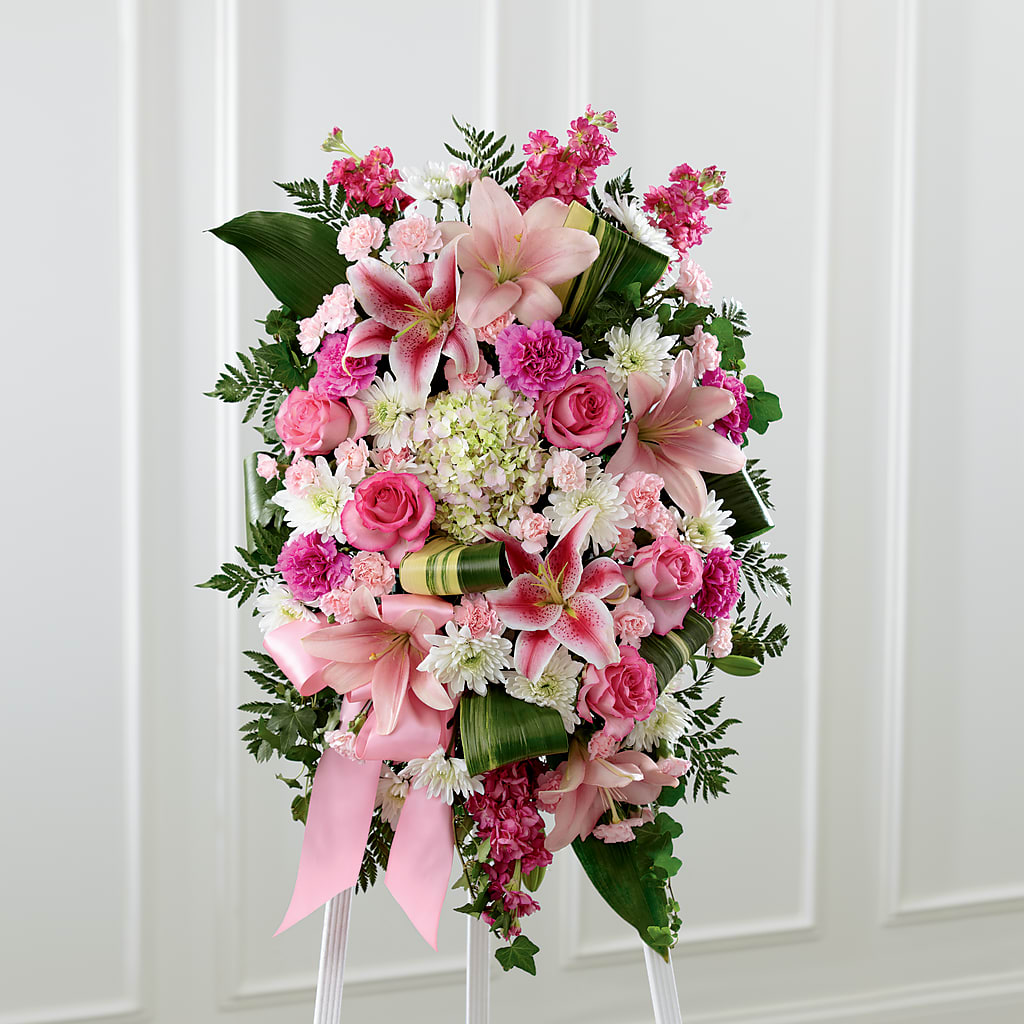Comforting Standing Spray – Fairfield Florist, Fairfield CT