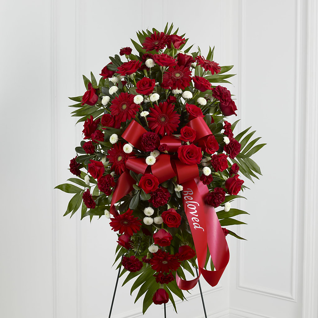 Treasured Memories Standing Spray – Fairfield Florist, Fairfield CT