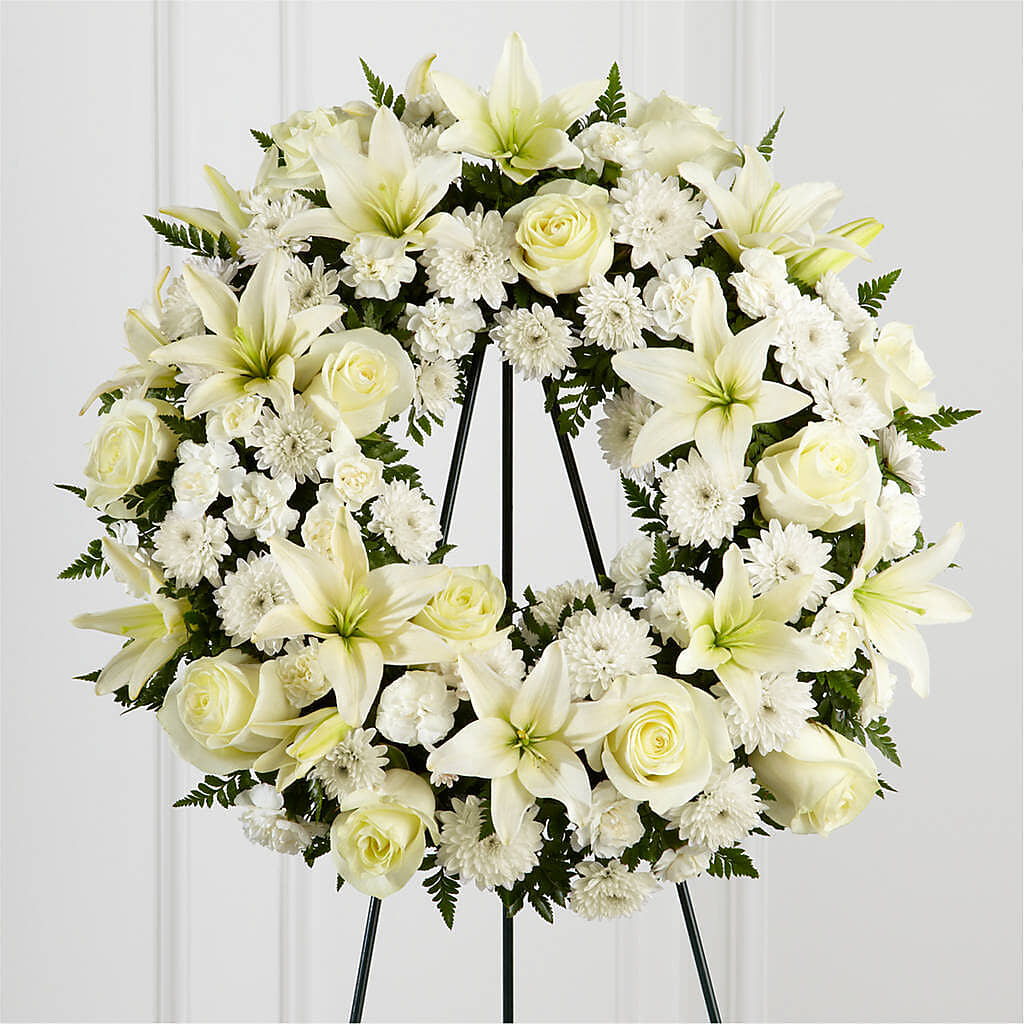 Treasured Tribute Wreath – Fairfield Florist, Fairfield CT