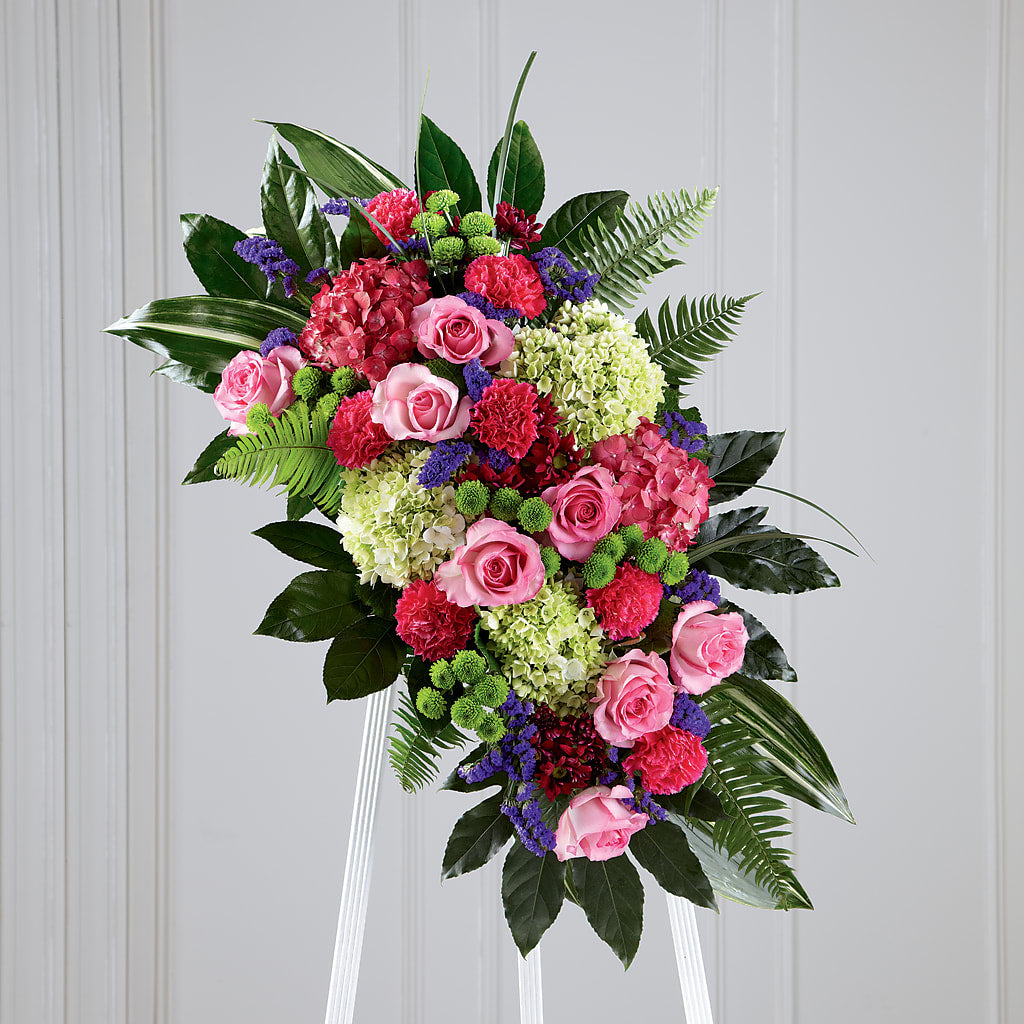 Refreshing Mix Standing Spray – Fairfield Florist, Fairfield CT