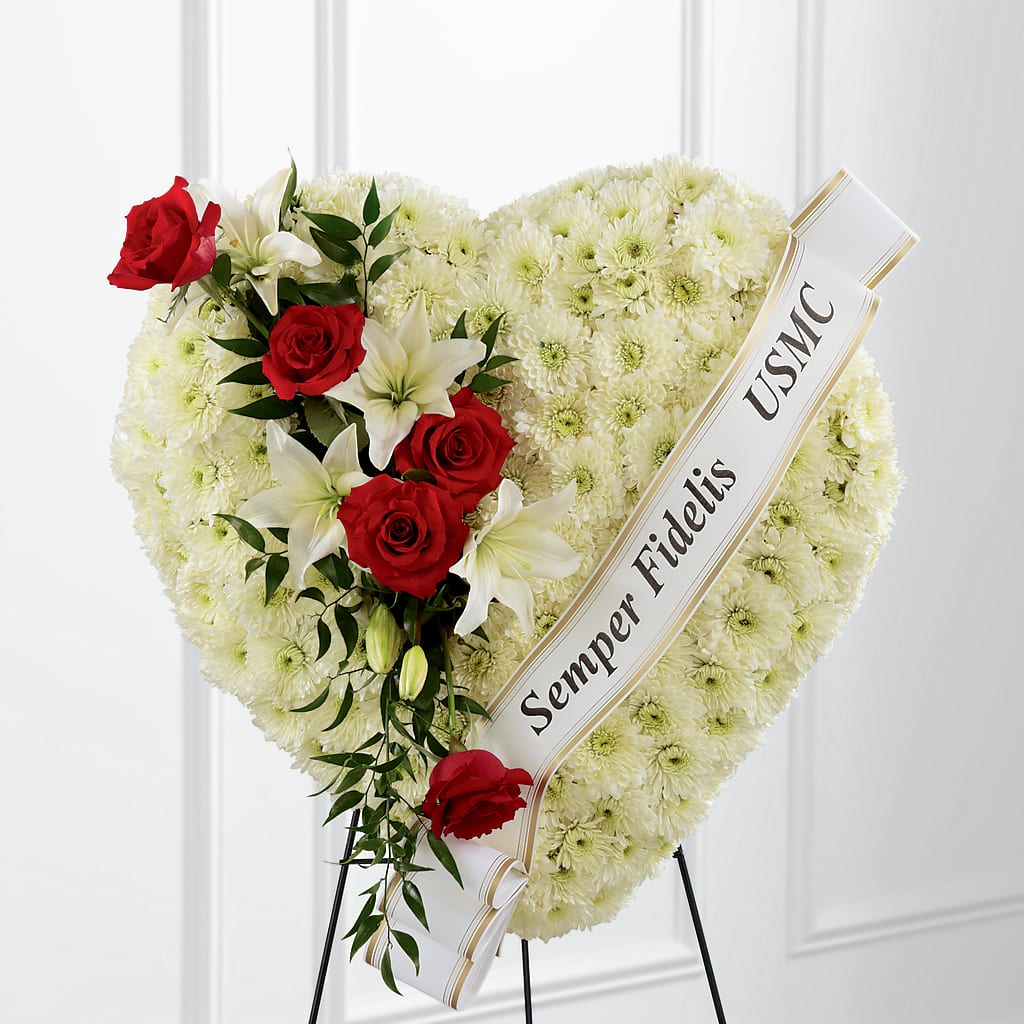 Heartfelt Hero Standing Heart – Fairfield Florist, Fairfield CT