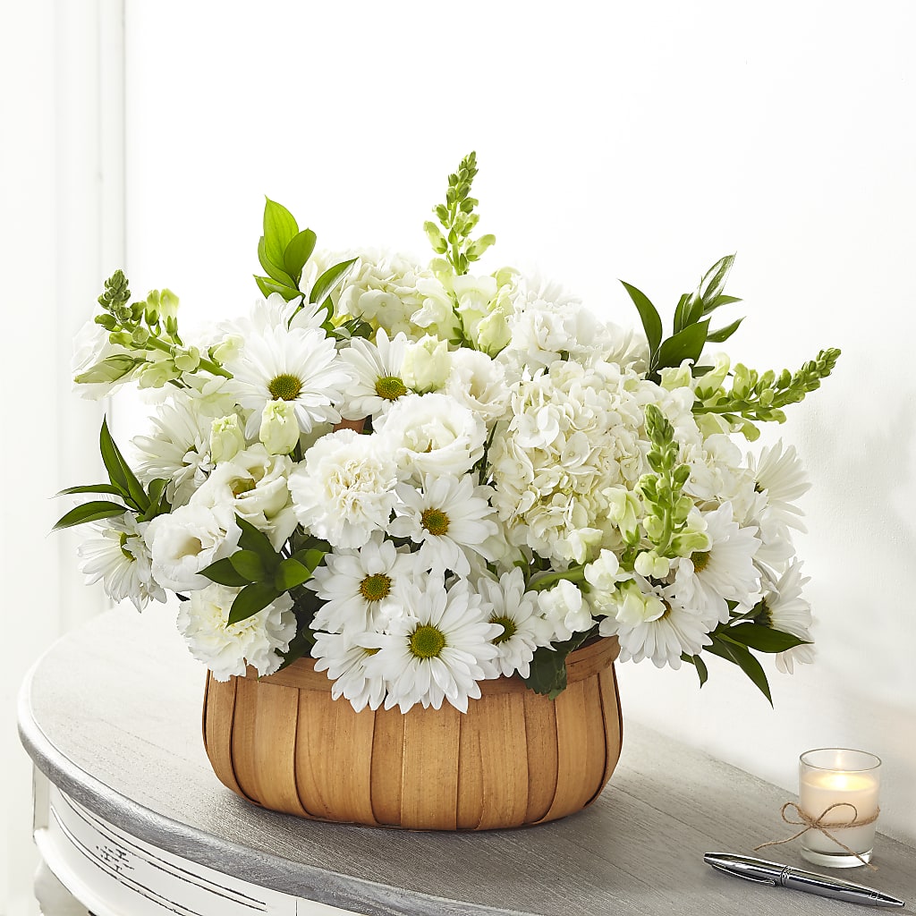 Pure Ivory Basket – Fairfield Florist, Fairfield CT