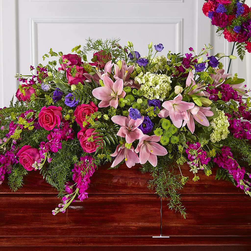 Radiant Tribute Casket Spray – Fairfield Florist, Fairfield CT