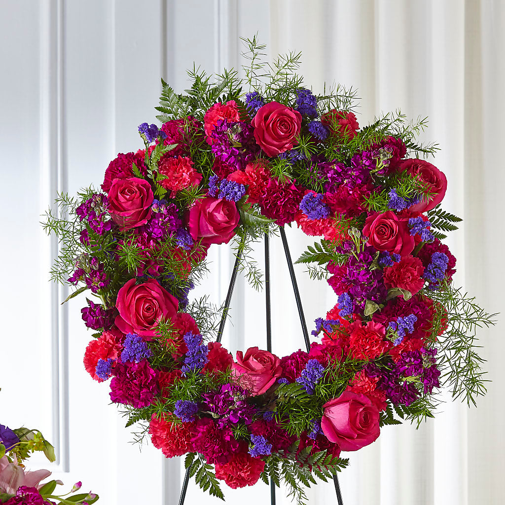 Calming Colors Wreath – Fairfield Florist, Fairfield CT