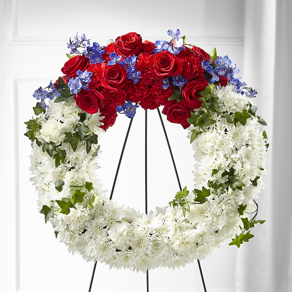 Patriotic Passion Wreath – Fairfield Florist, Fairfield CT