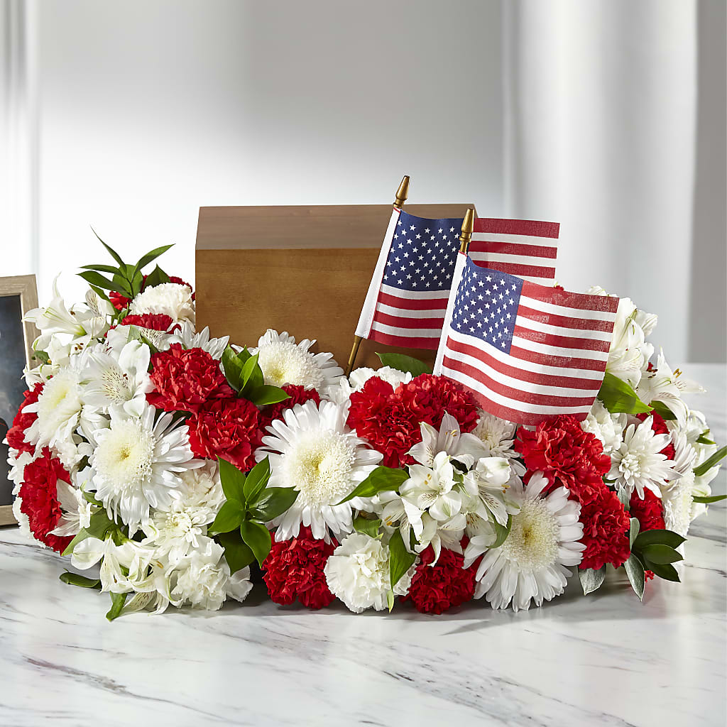 Spirit of Patriotism Cremation Adornment – Fairfield Florist, Fairfield CT