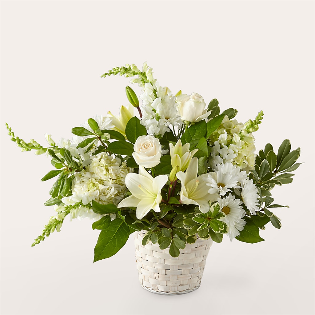 Ivory Elegance Floral Basket – Fairfield Florist, Fairfield CT