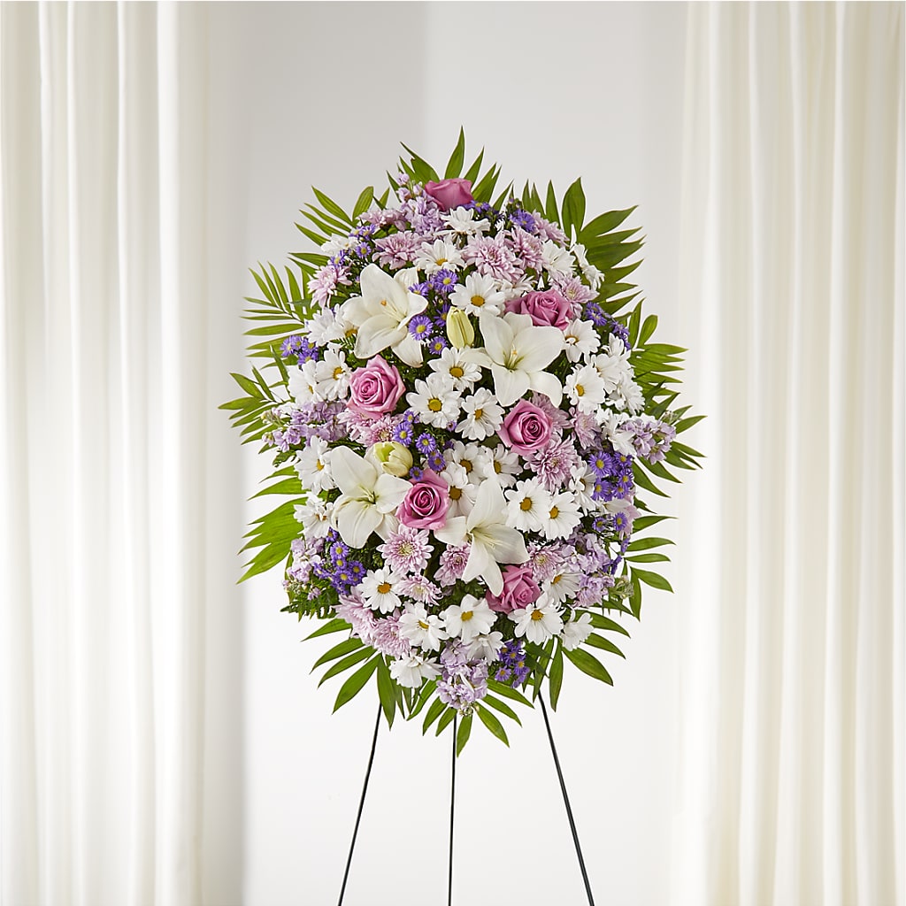 Surrounded by Love Standing Spray – Fairfield Florist, Fairfield CT