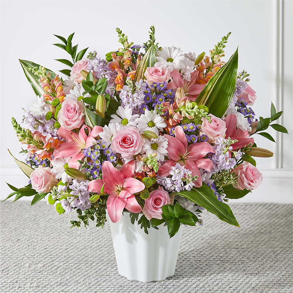 Abundant Compassion Floor Basket – Fairfield Florist, Fairfield CT