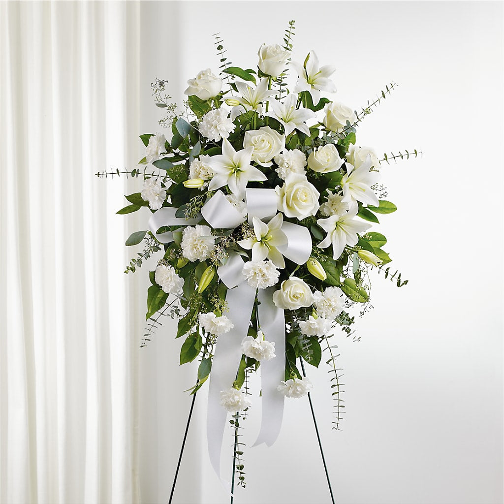 With Care Standing Spray – Fairfield Florist, Fairfield CT