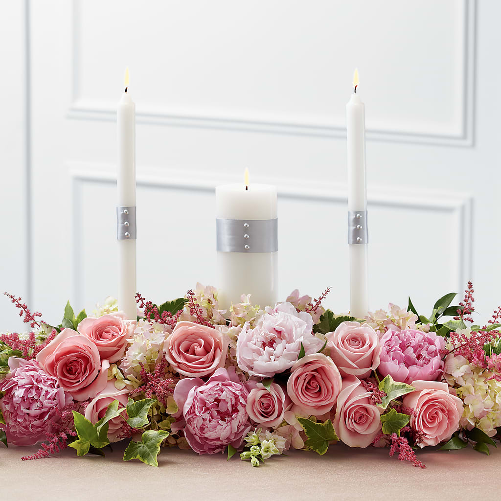 Worldwide Romance Unity Candle Arrangement – Fairfield Florist, Fairfield CT