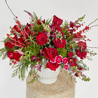 Big Red Bow Bouquet –  Fairfield Florist, Fairfield CT