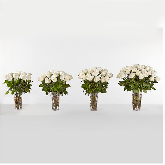 Long Stem White Rose Bouquet –  Fairfield Florist, Fairfield CT