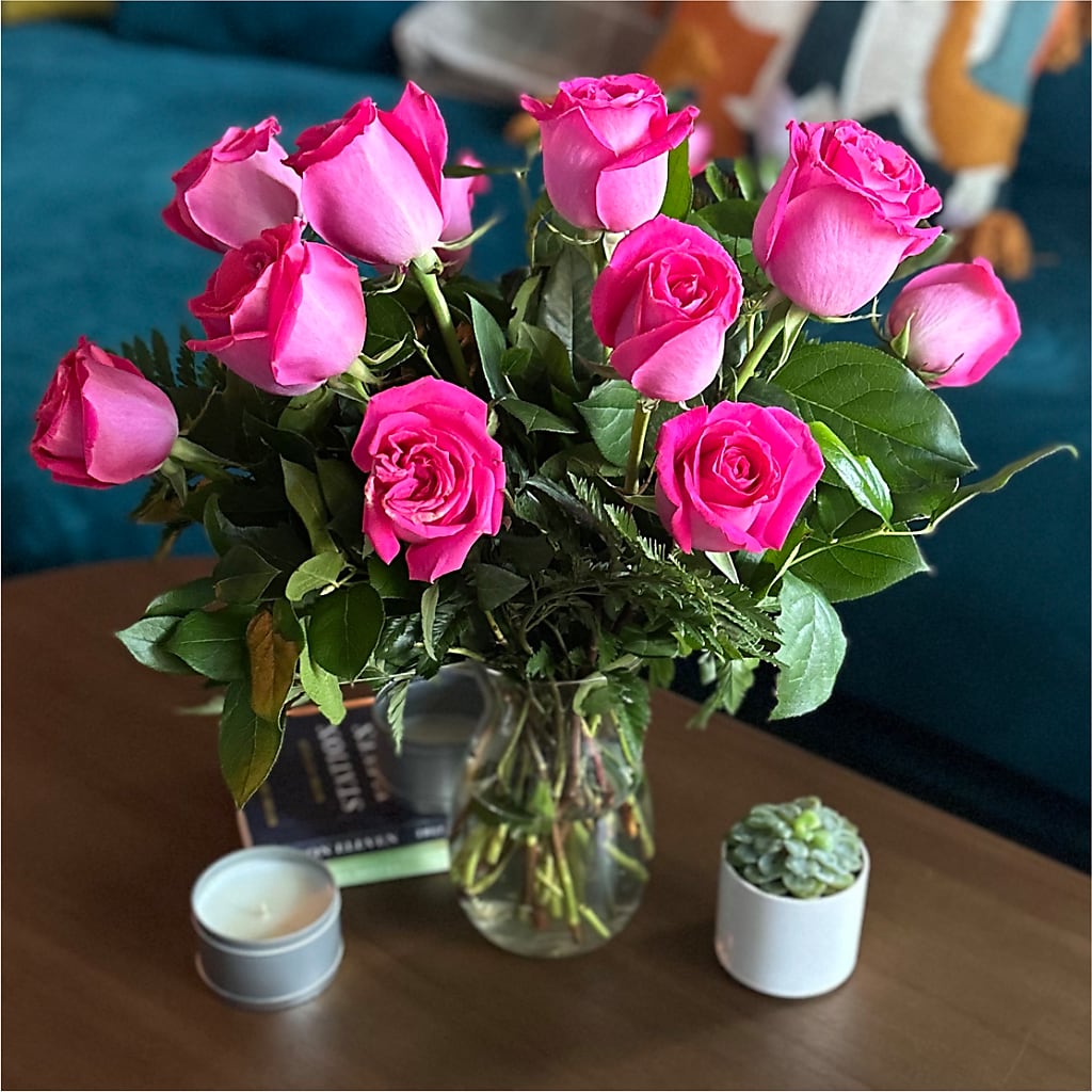 Long Stem Pink Rose Bouquet –  Fairfield Florist, Fairfield CT