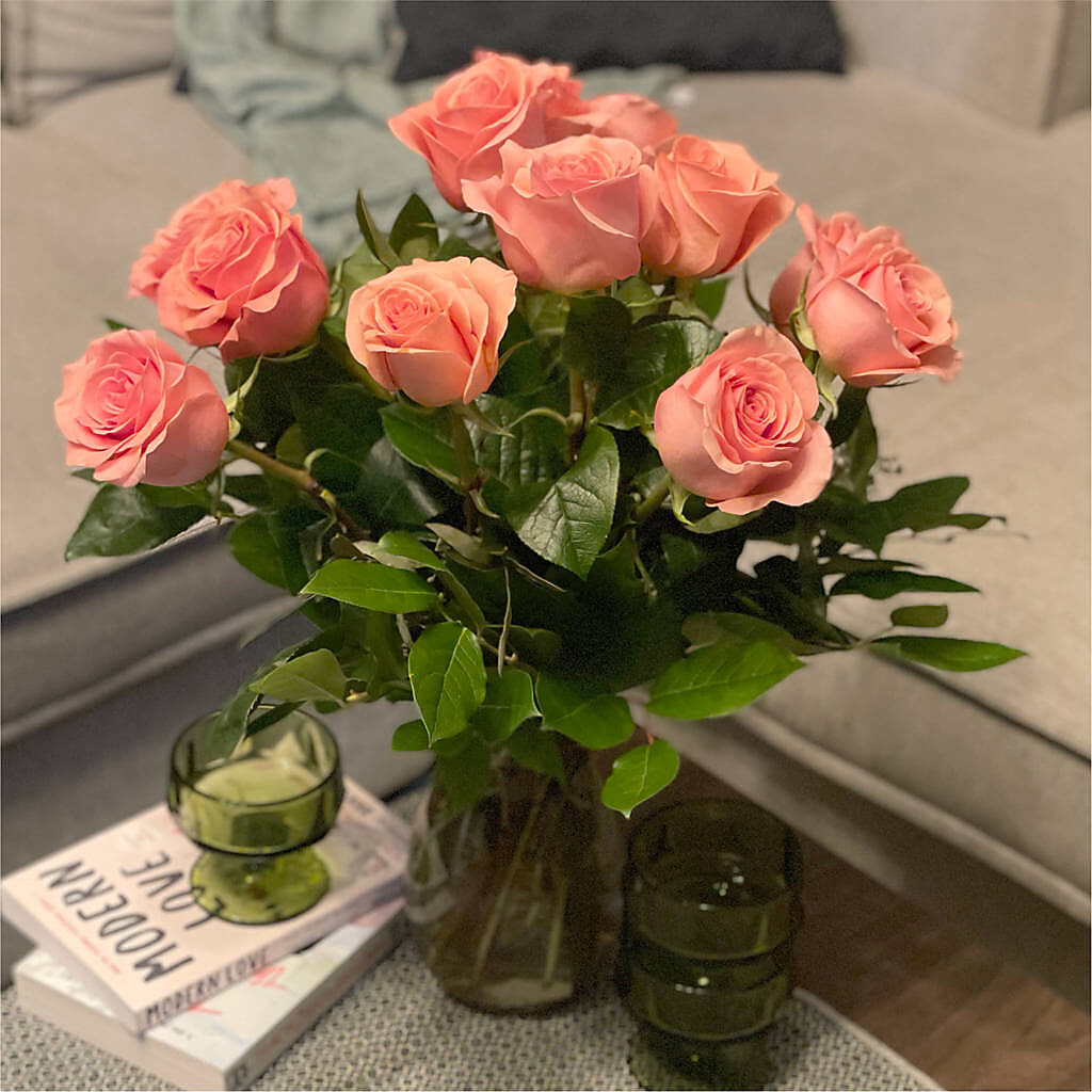 Long Stem Pink Rose Bouquet –  Fairfield Florist, Fairfield CT