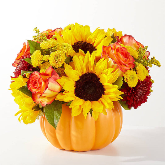 Golden Gourd Pumpkin Bouquet –  Fairfield Florist, Fairfield CT