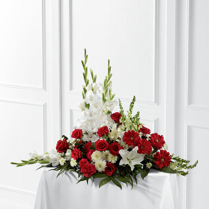 Crimson & White Arrangement –  Fairfield Florist, Fairfield CT