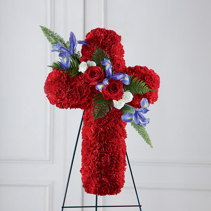Faithful Hero Floral Cross –  Fairfield Florist, Fairfield CT