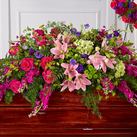 Radiant Tribute Casket Spray –  Fairfield Florist, Fairfield CT