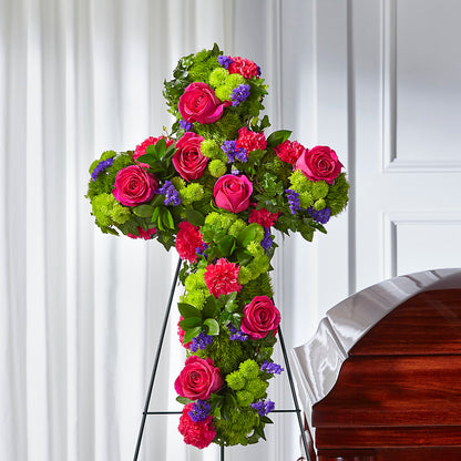 Tribute Rose Floral Cross –  Fairfield Florist, Fairfield CT