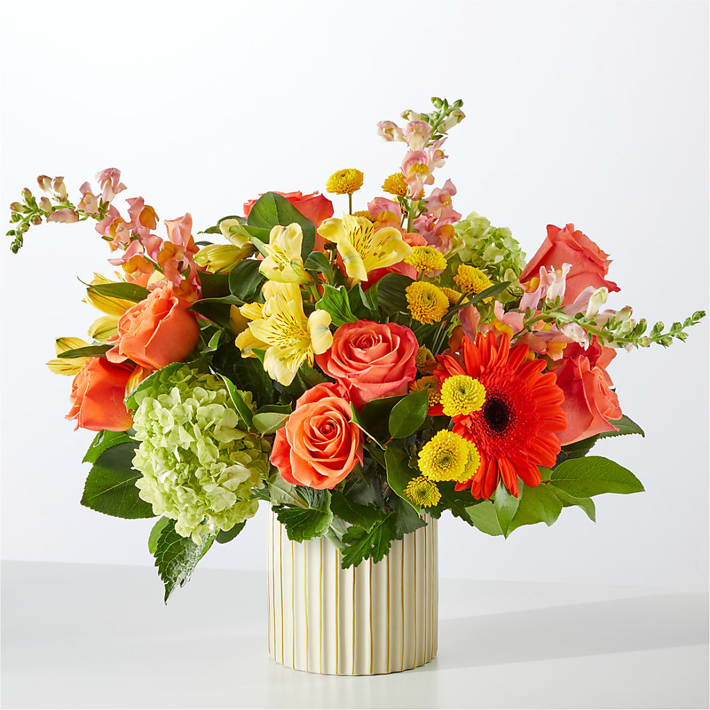 Autumn Sunshine Bouquet with Ivory Vase –  Fairfield Florist, Fairfield CT