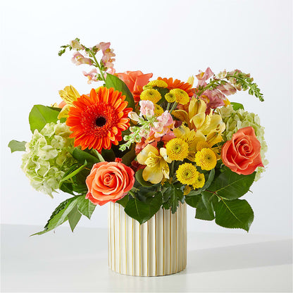 Autumn Sunshine Bouquet with Ivory Vase –  Fairfield Florist, Fairfield CT