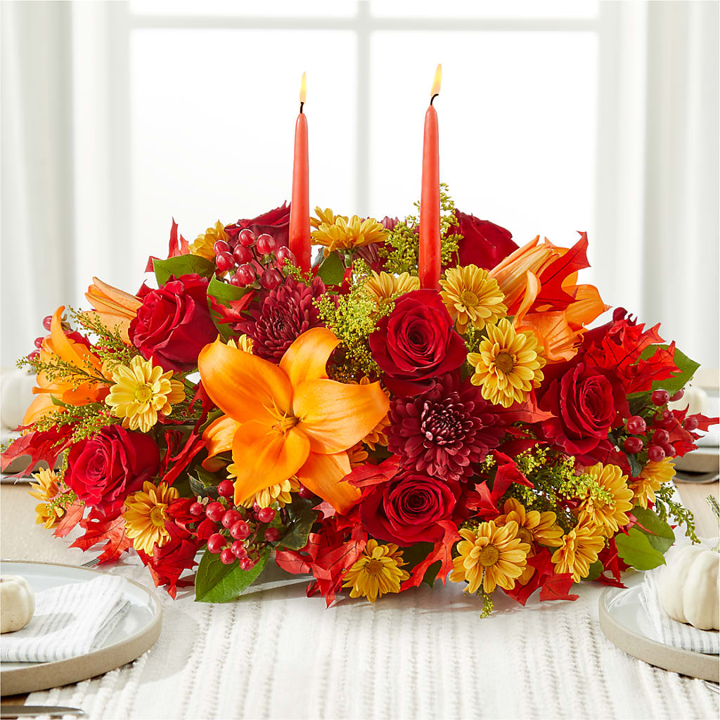 Autumn's Embrace Centerpiece –  Fairfield Florist, Fairfield CT