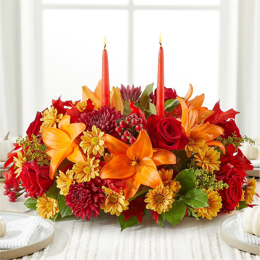 Autumn's Embrace Centerpiece –  Fairfield Florist, Fairfield CT